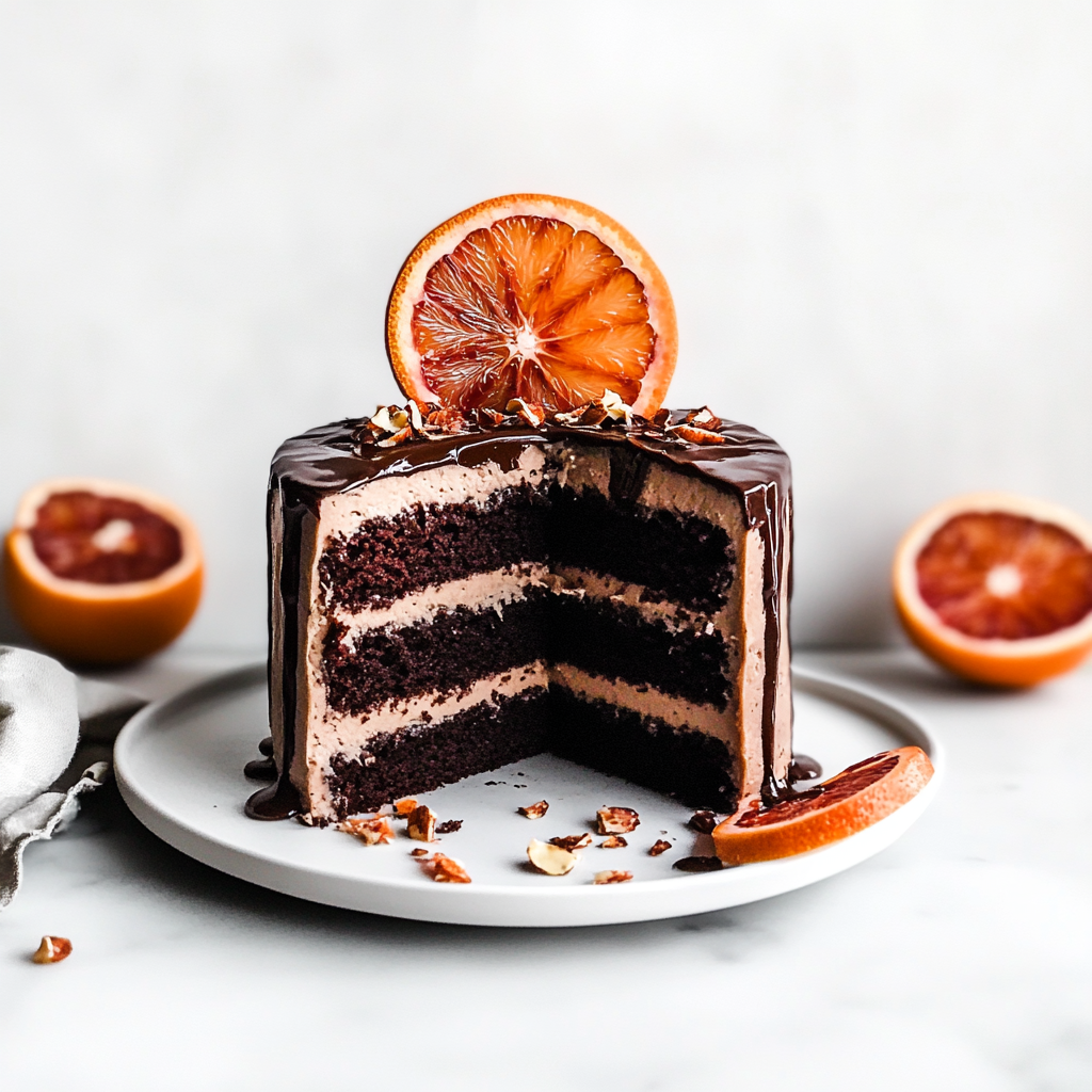 Indulge in Decadent Dark Chocolate Blood Orange Cake Recipe