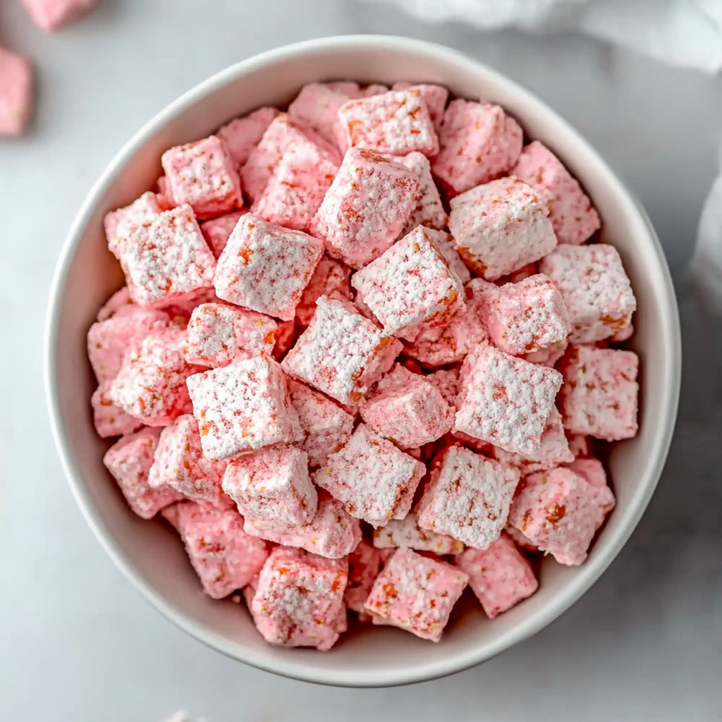 Irresistible Easy Strawberry Shortcake Puppy Chow Recipe