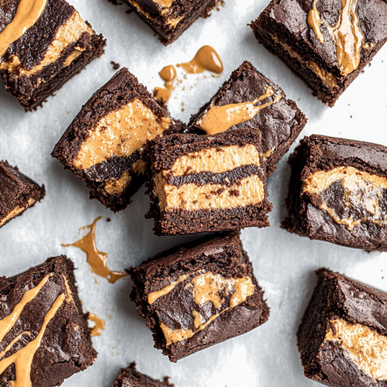 Indulge in Decadent Peanut Butter Stuffed Brownies!