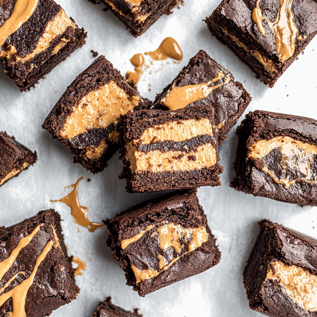 Indulge in Decadent Peanut Butter Stuffed Brownies!