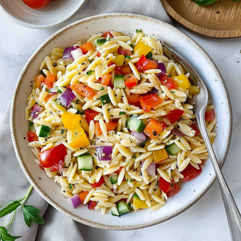 Colorful Rainbow Orzo Salad – Refreshing & Delicious Recipe