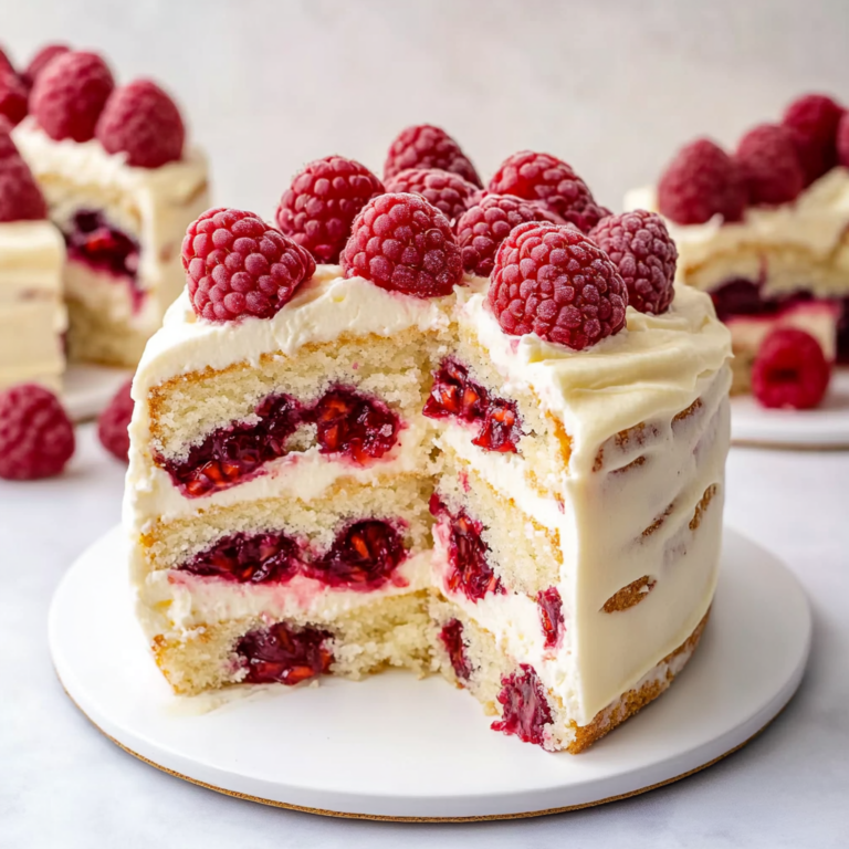 Indulge in White Chocolate Raspberry Dream Cake Bliss