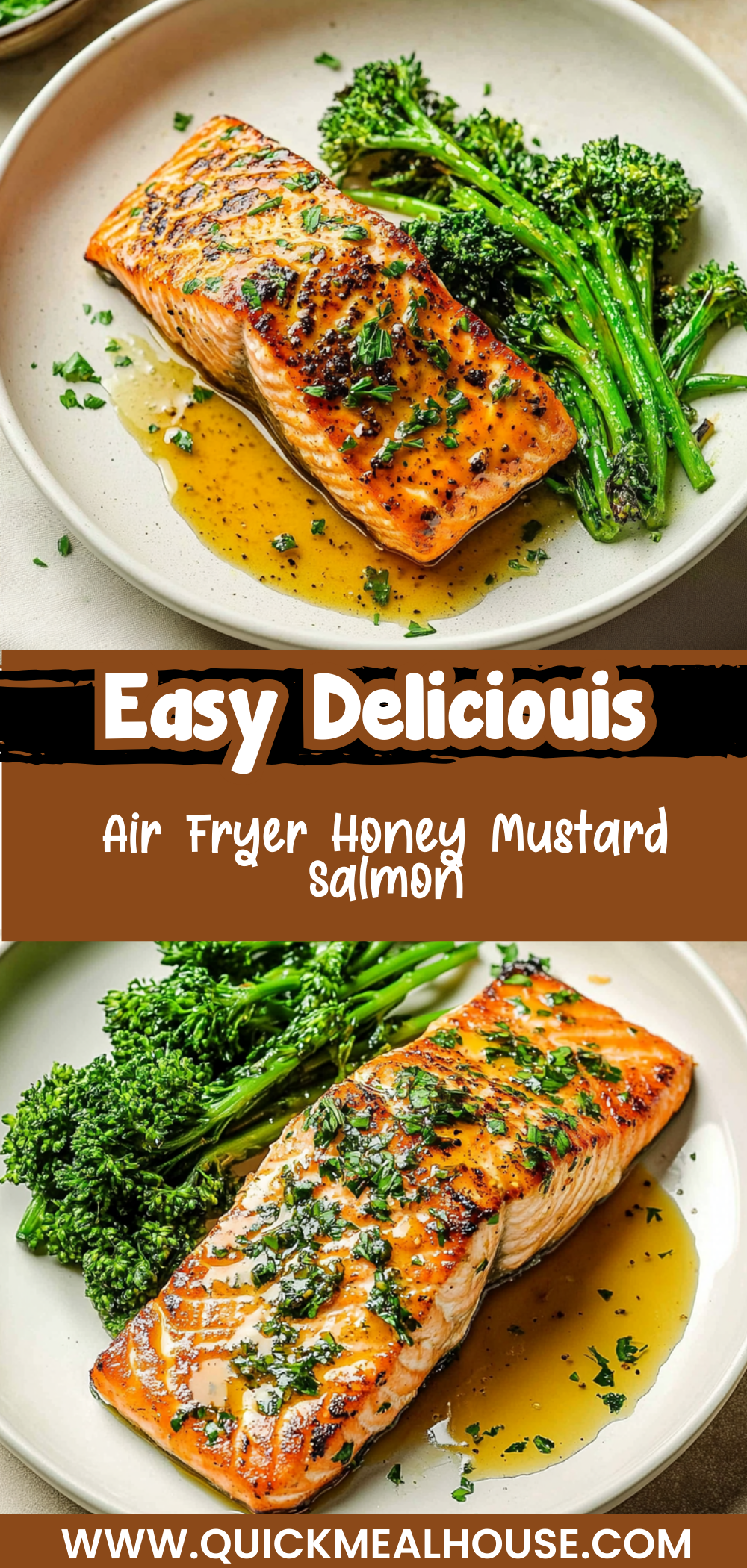 Air Fryer Honey Mustard Salmon