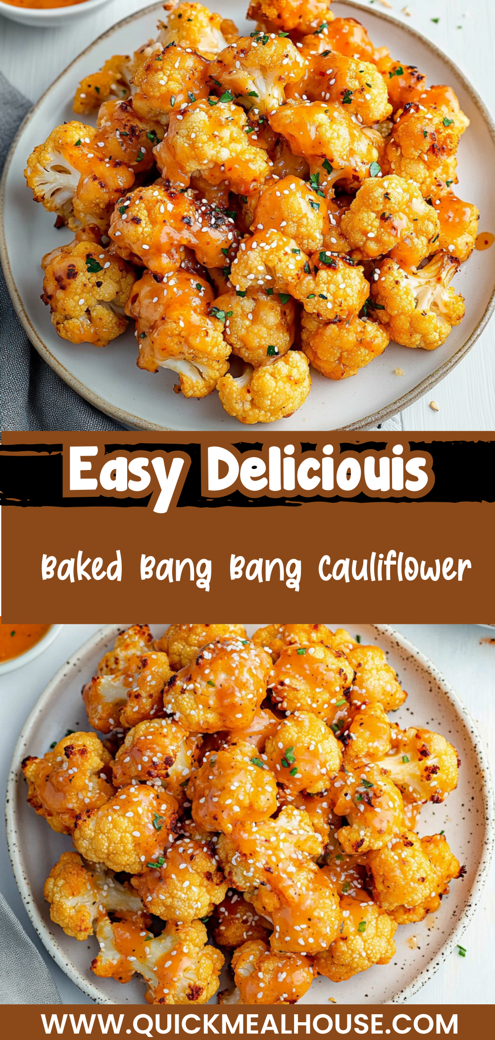 Baked Bang Bang Cauliflower