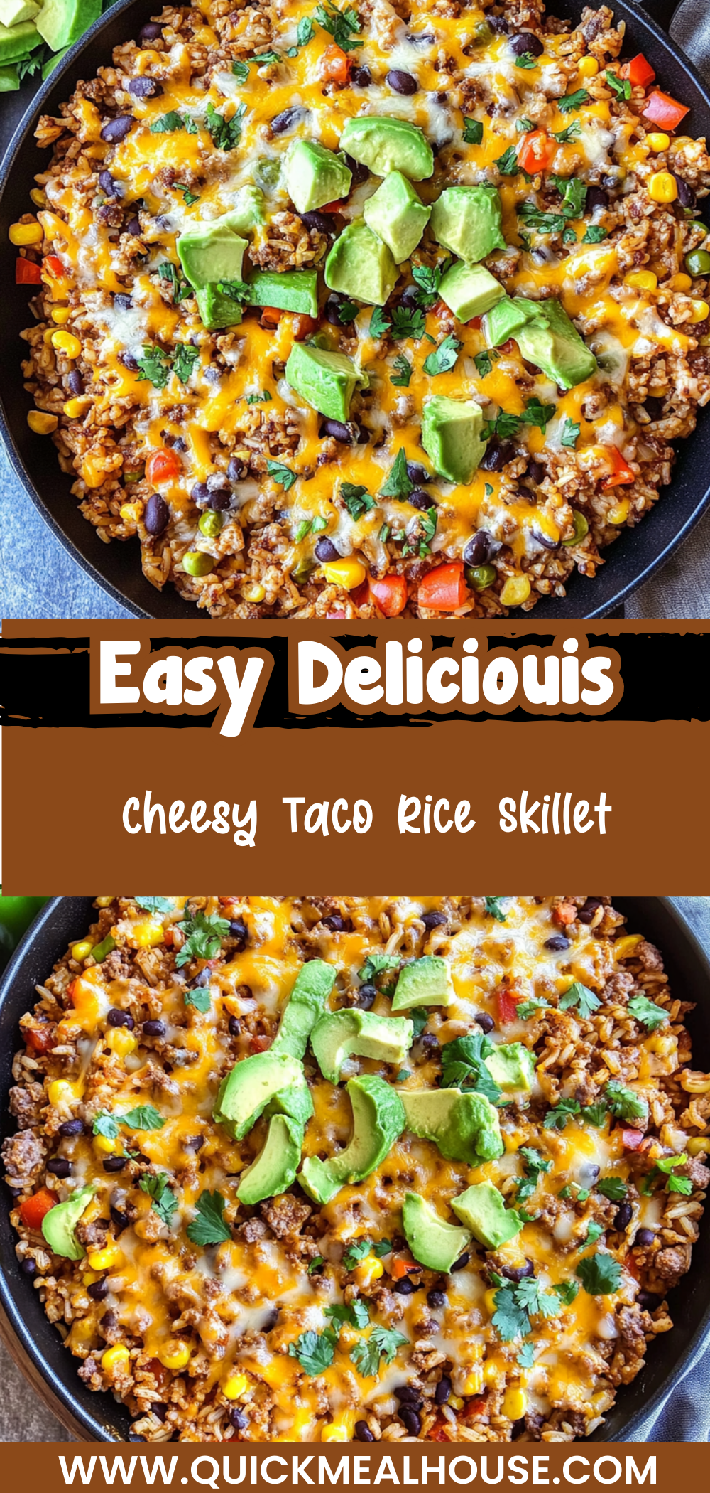 Cheesy Taco Rice Skillet