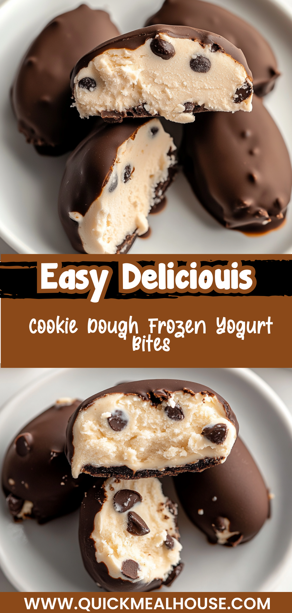 Cookie Dough Frozen Yogurt Bites