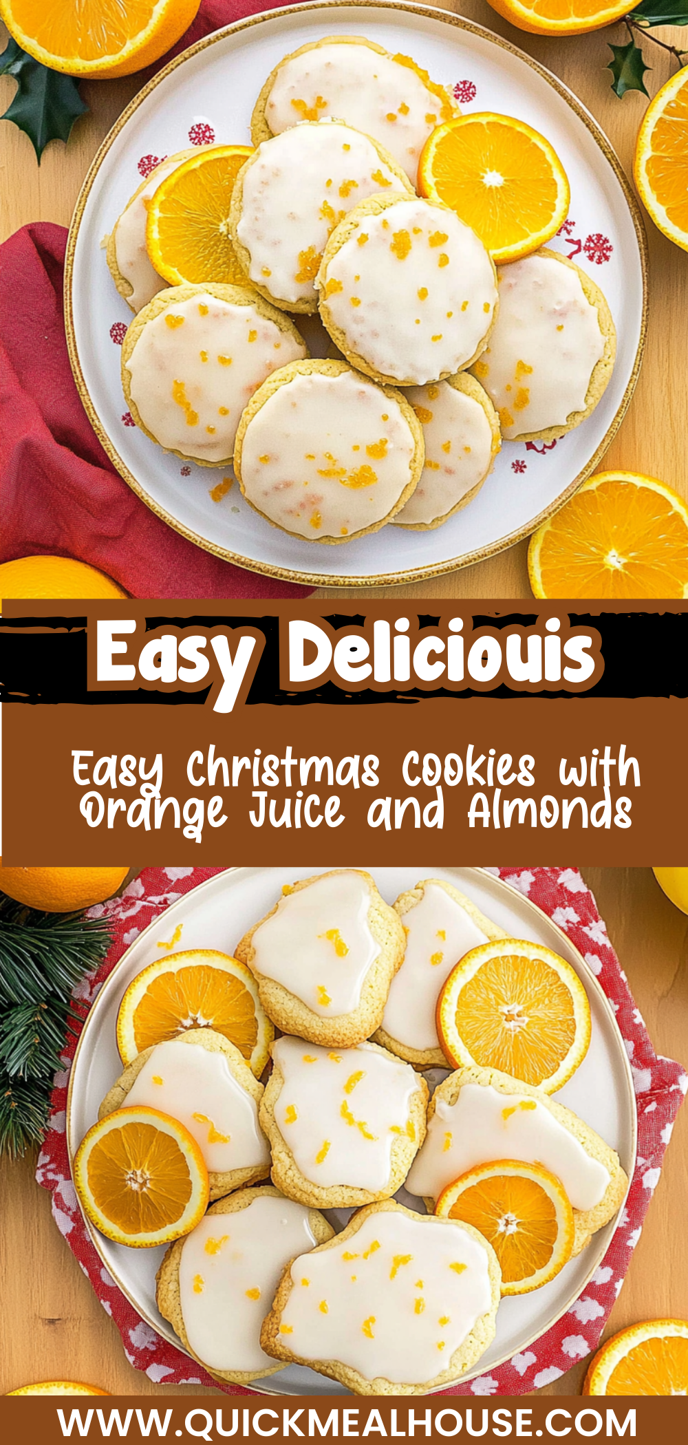 Easy Christmas Cookies with Orange Juice