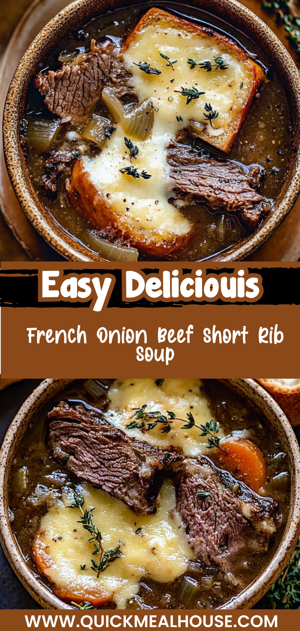 French Onion Beef Short Rib Soup