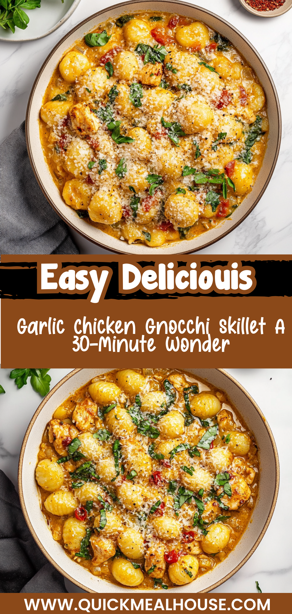 Garlic Chicken Gnocchi Skillet: A 30-Minute Wonder!