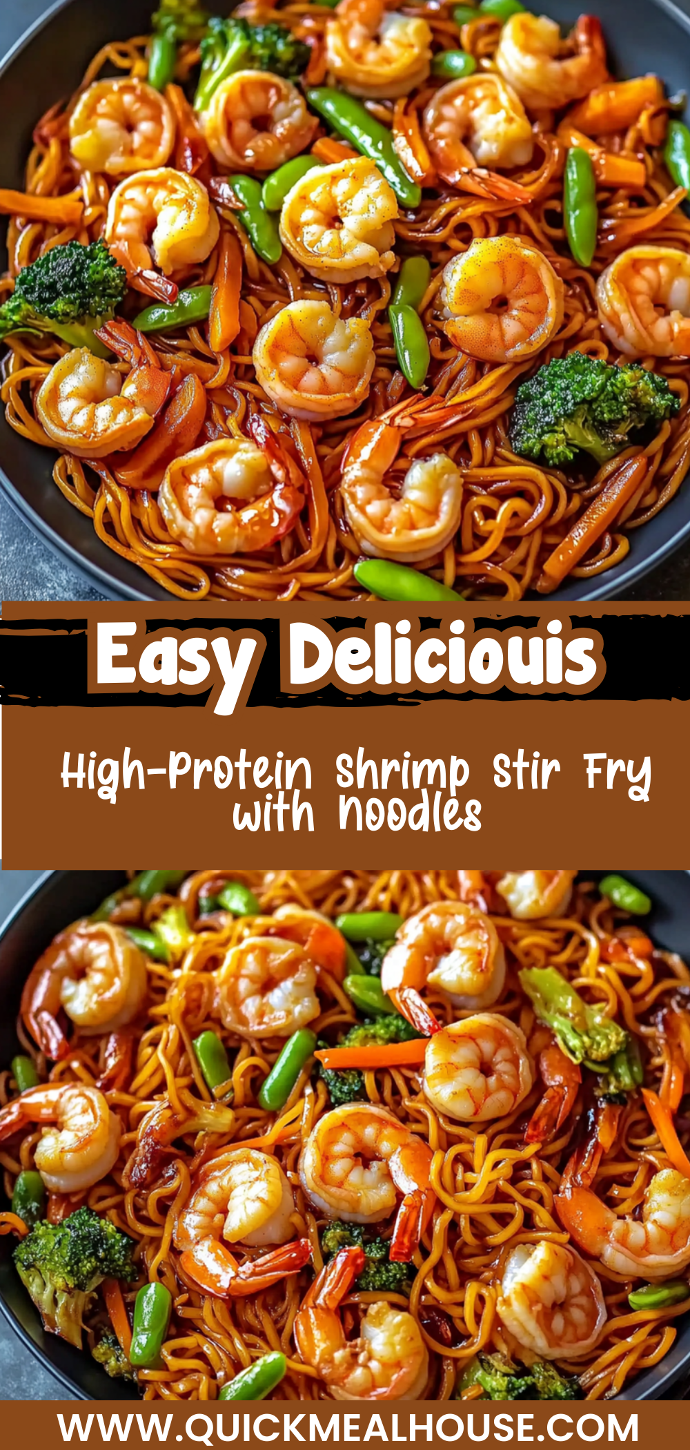 High-Protein Shrimp Stir Fry with Noodles
