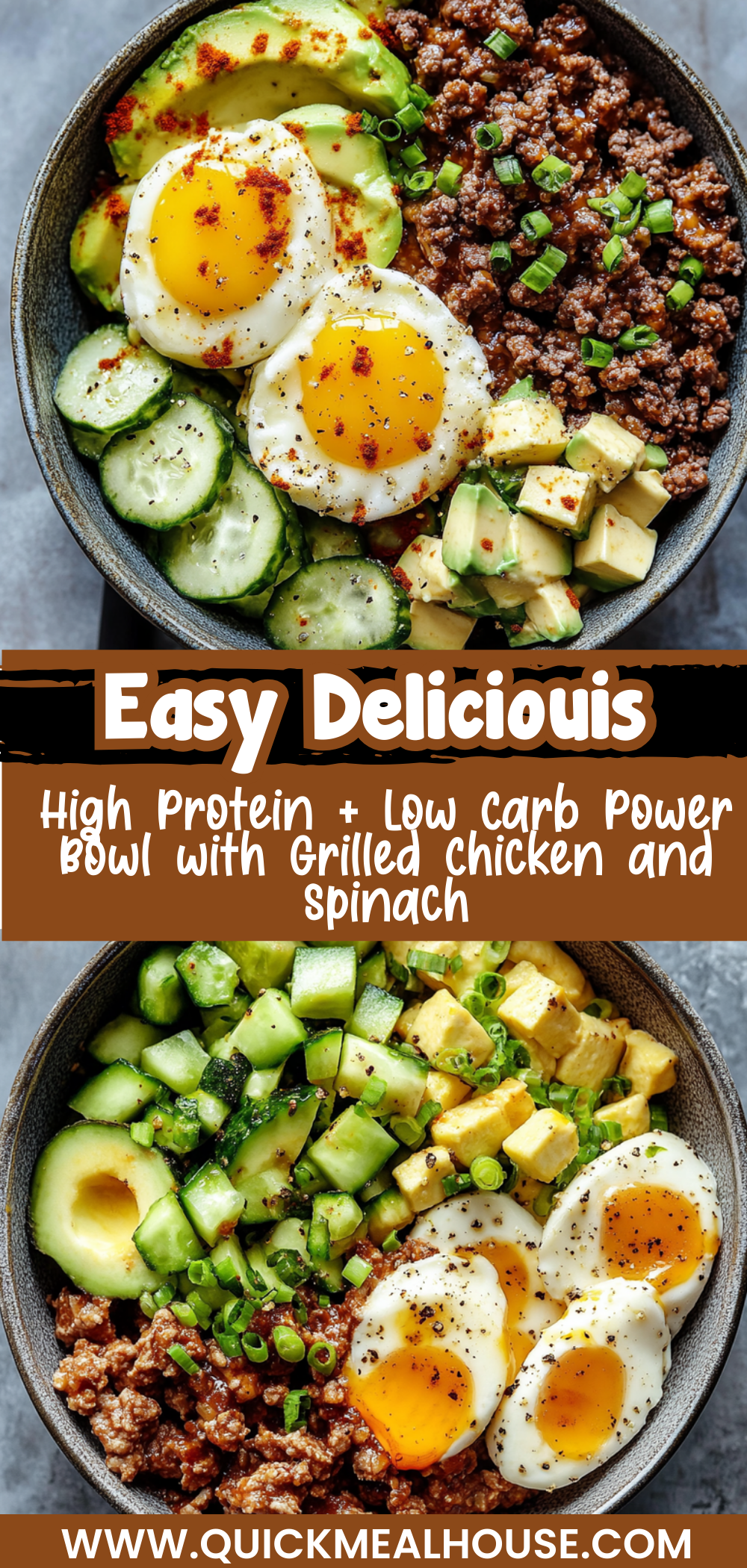 High Protein + Low Carb Power Bowl