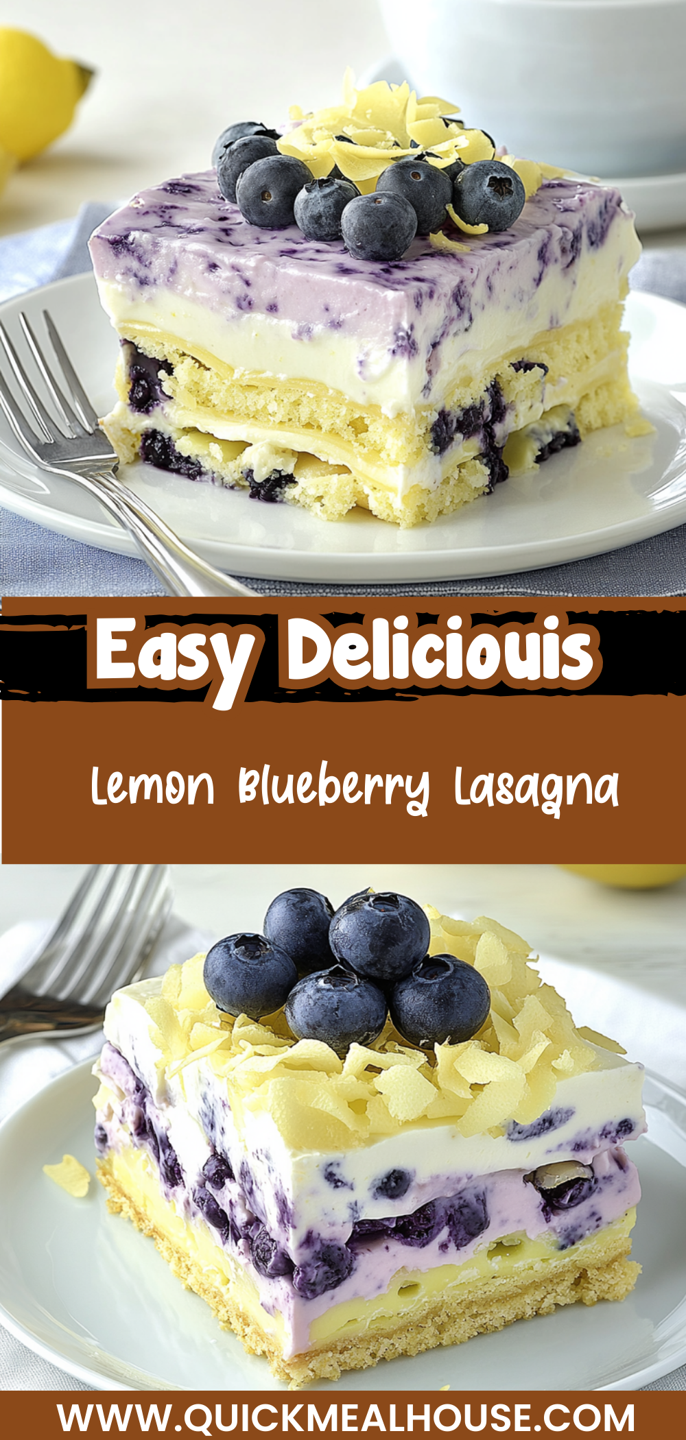 Lemon Blueberry Lasagna