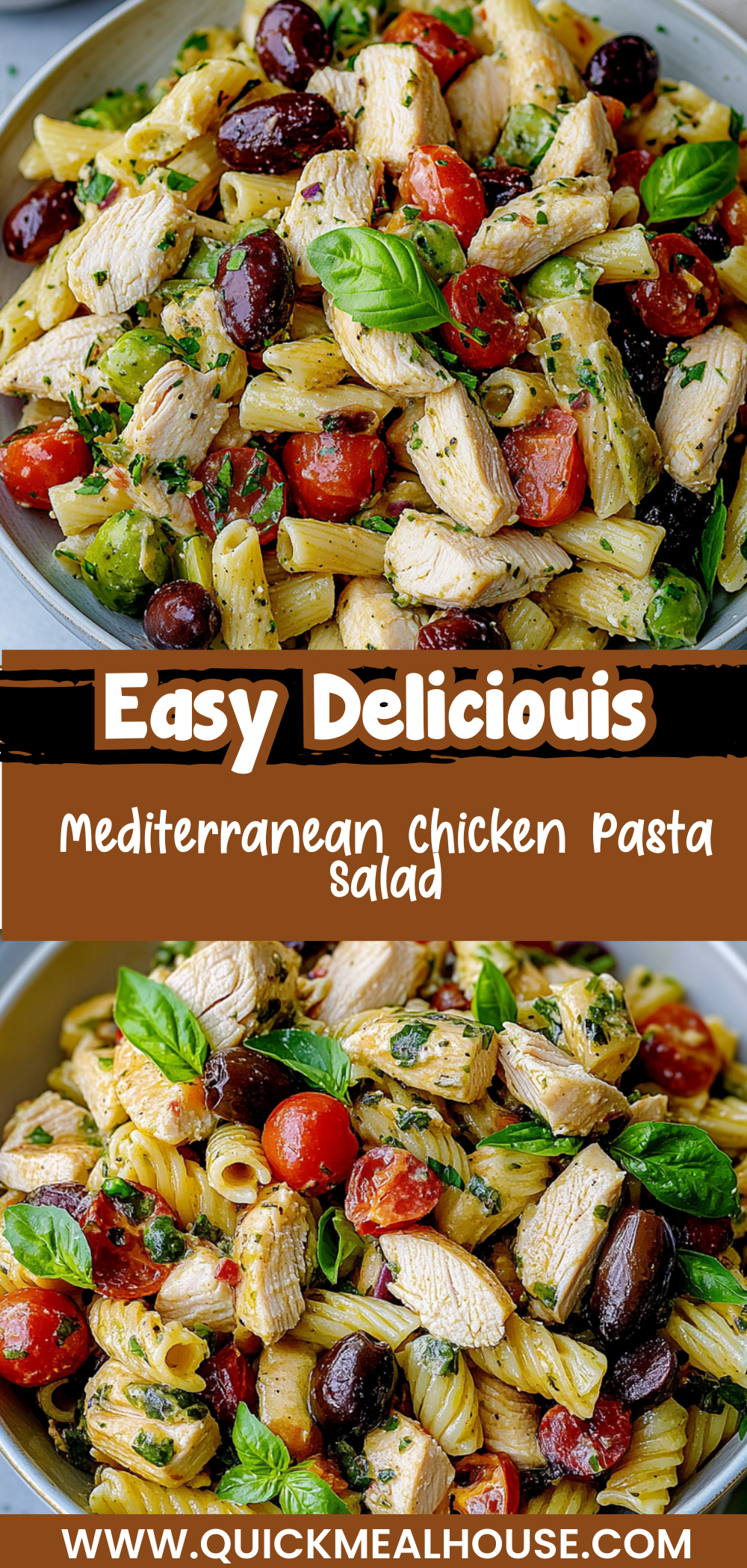 Mediterranean Chicken Pasta Salad
