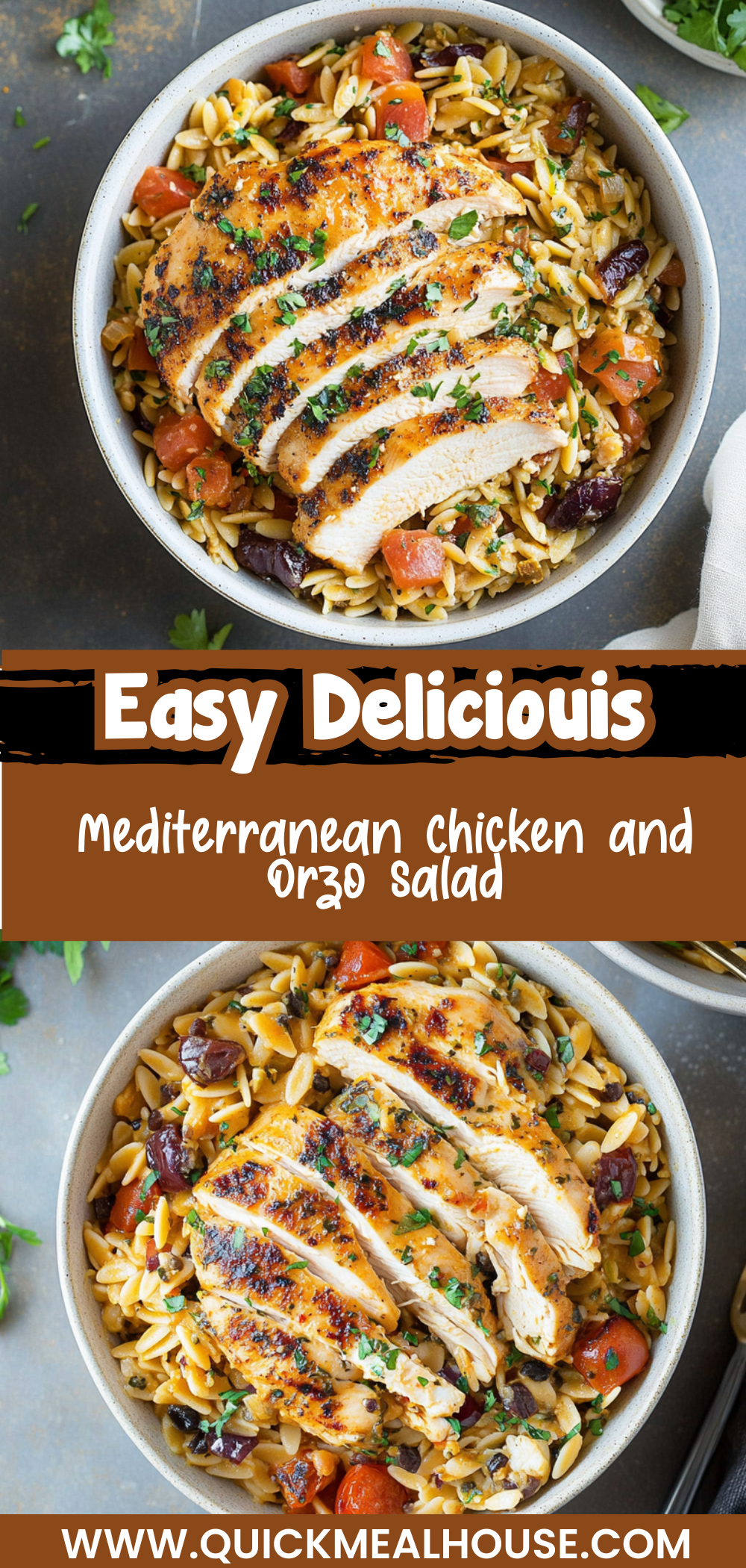 Mediterranean Chicken and Orzo