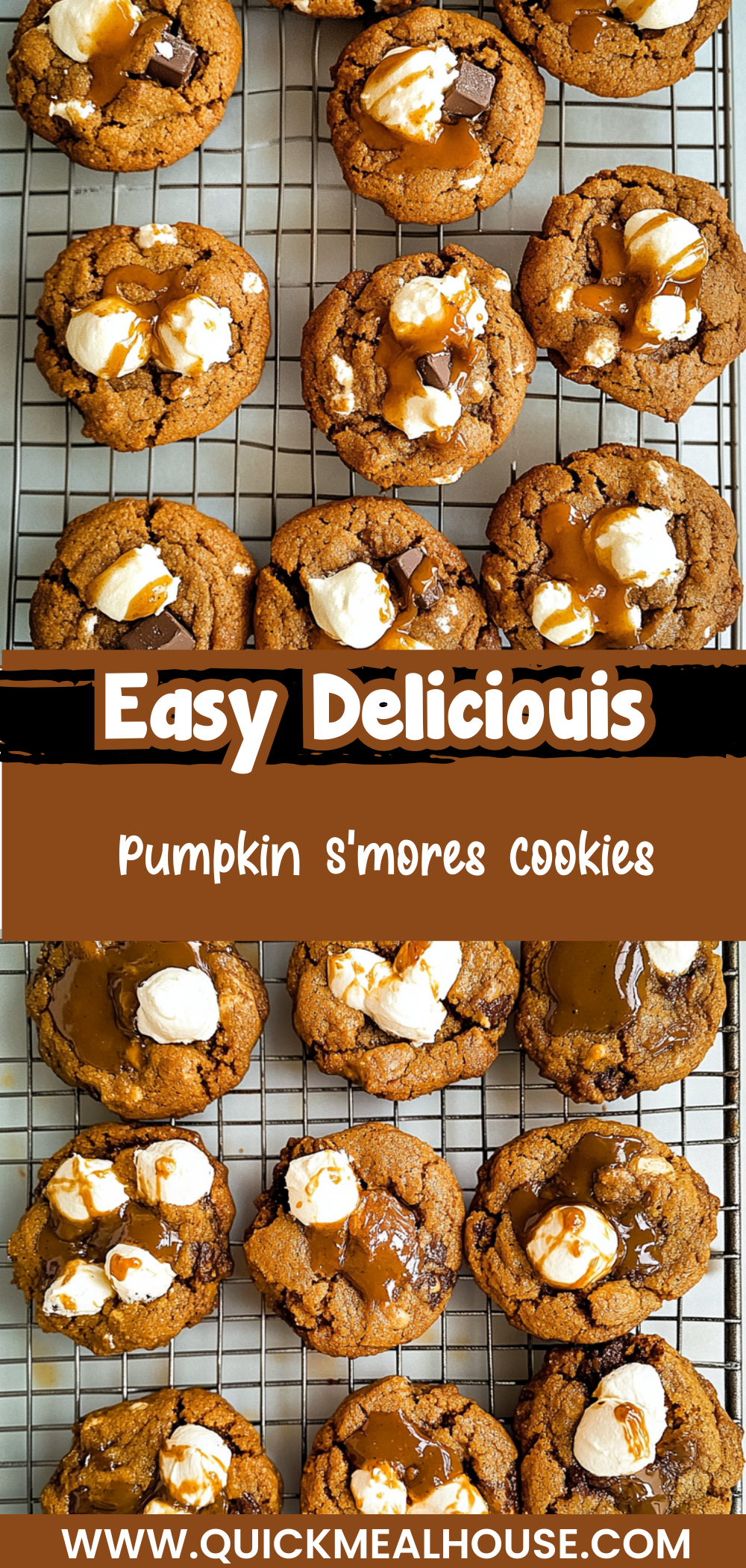Pumpkin S'mores Cookies
