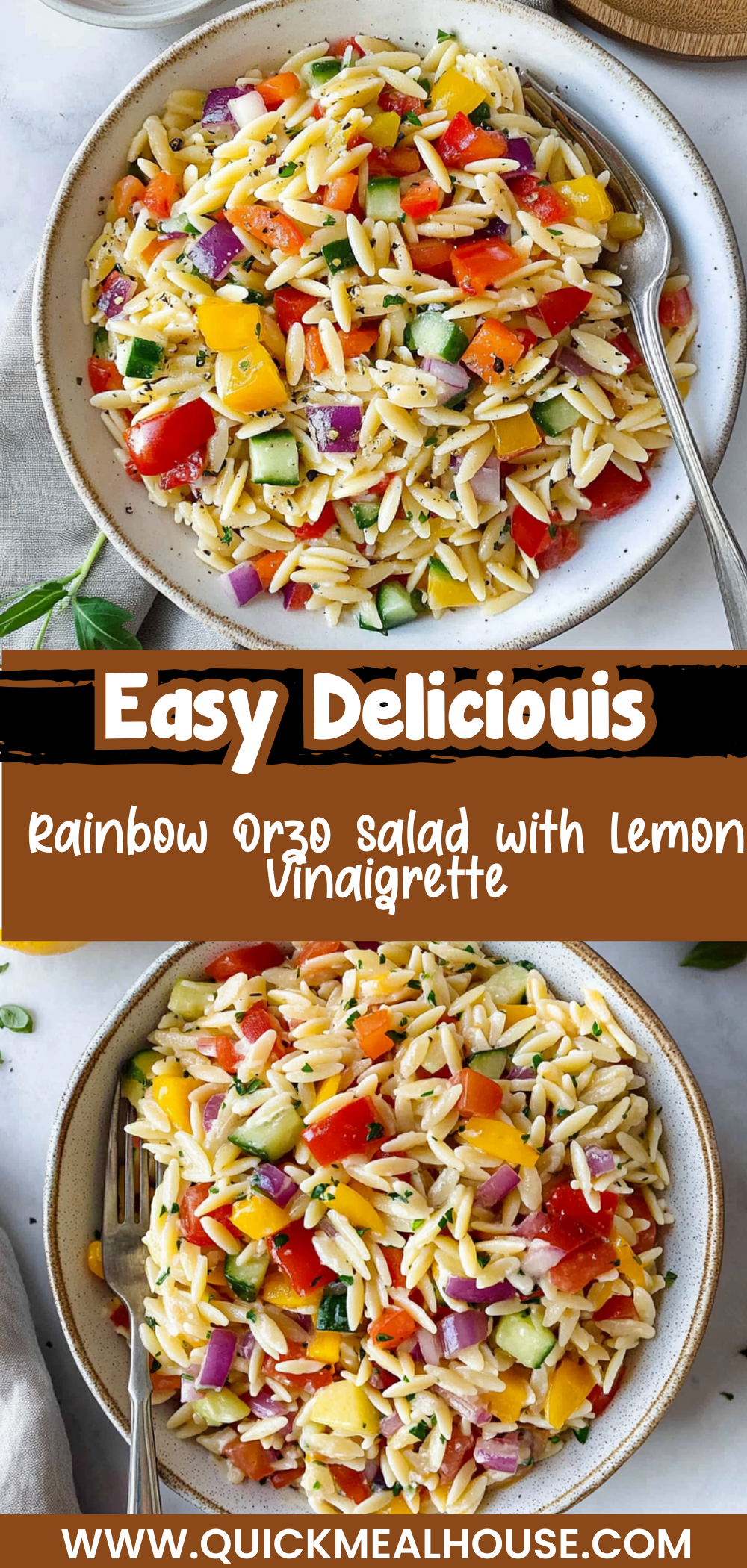 Rainbow Orzo Salad