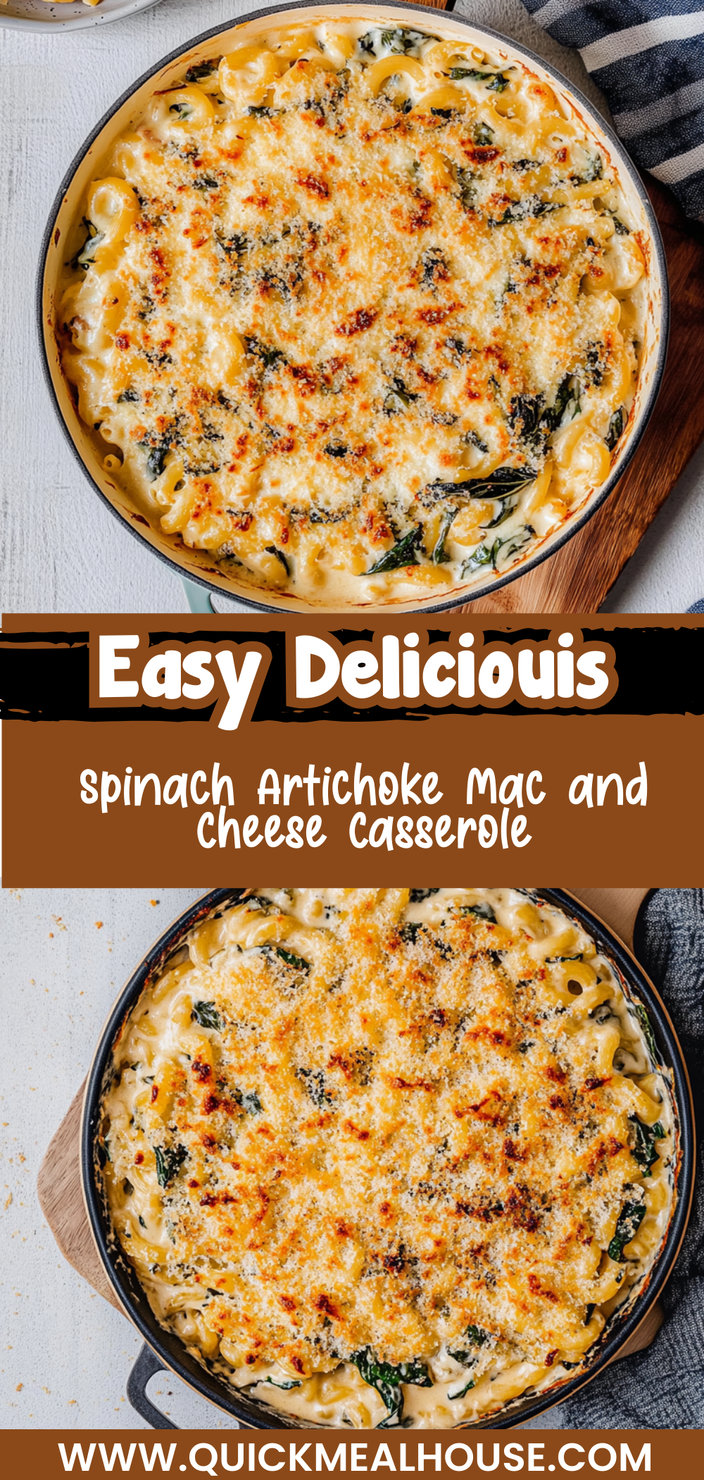 Spinach Artichoke Mac and Cheese