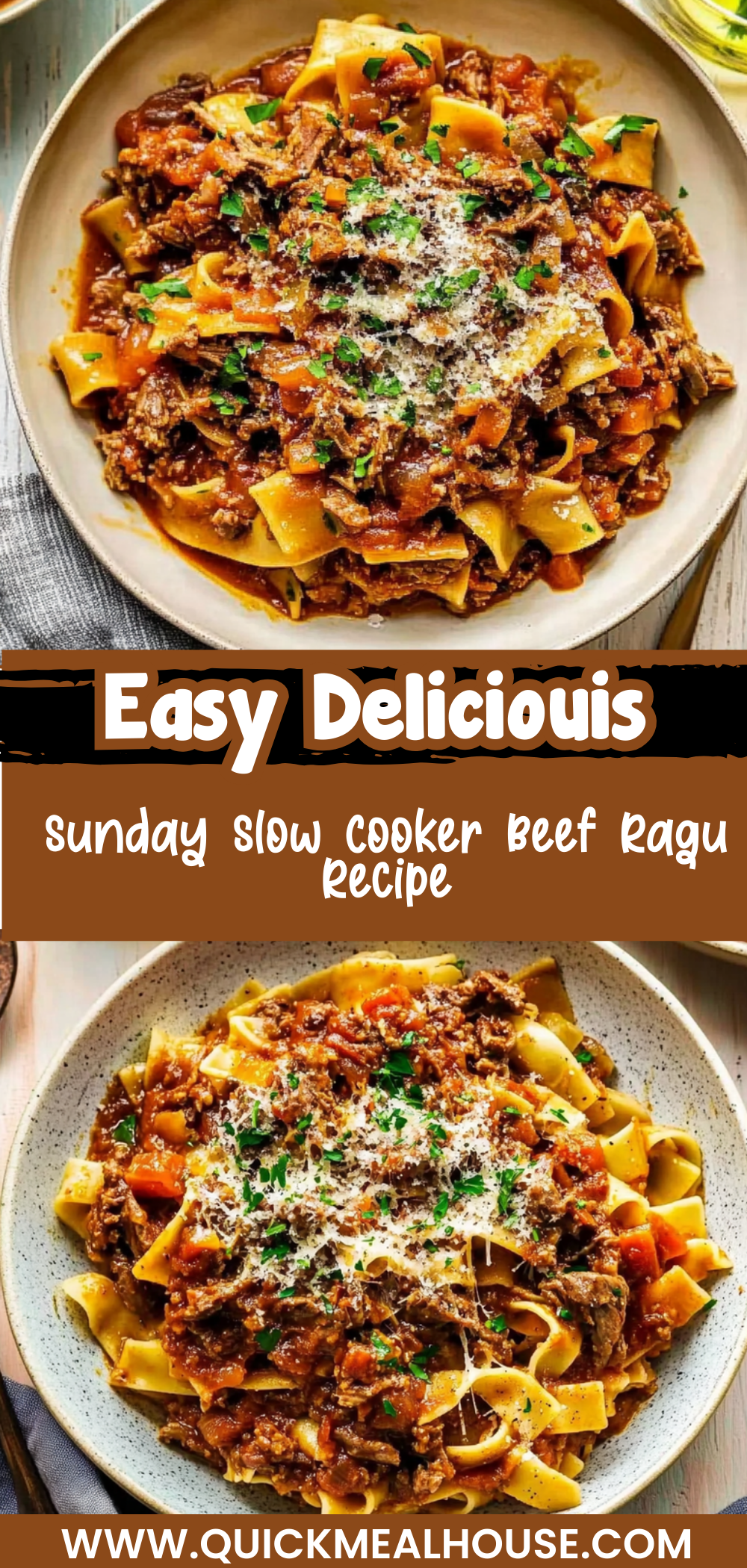 Sunday Slow Cooker Beef Ragu Recipe