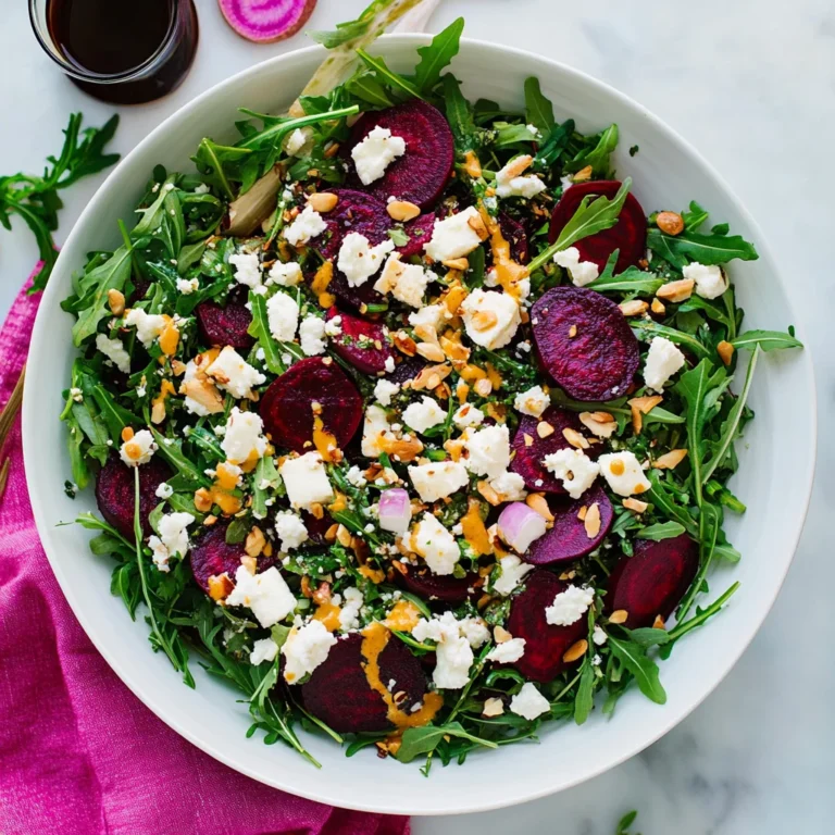 Beet and Goat Cheese Arugula Salad: A Colorful Delight