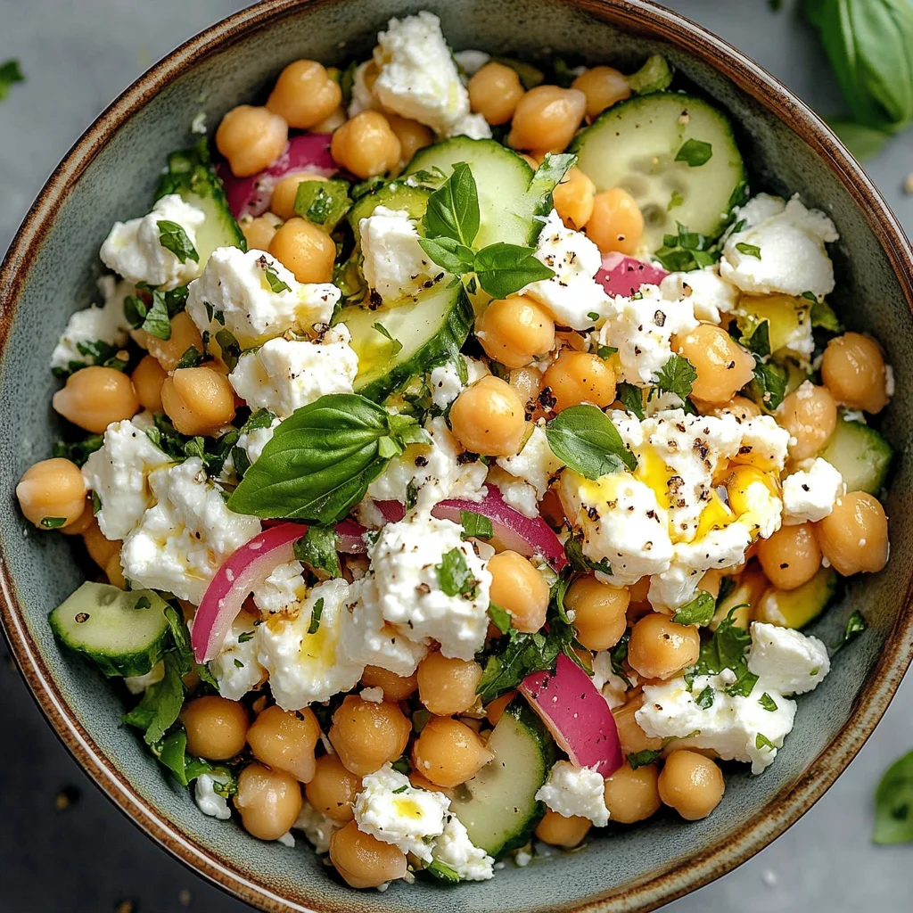 Cottage Cheese and Chickpea Salad: Refreshingly Delicious