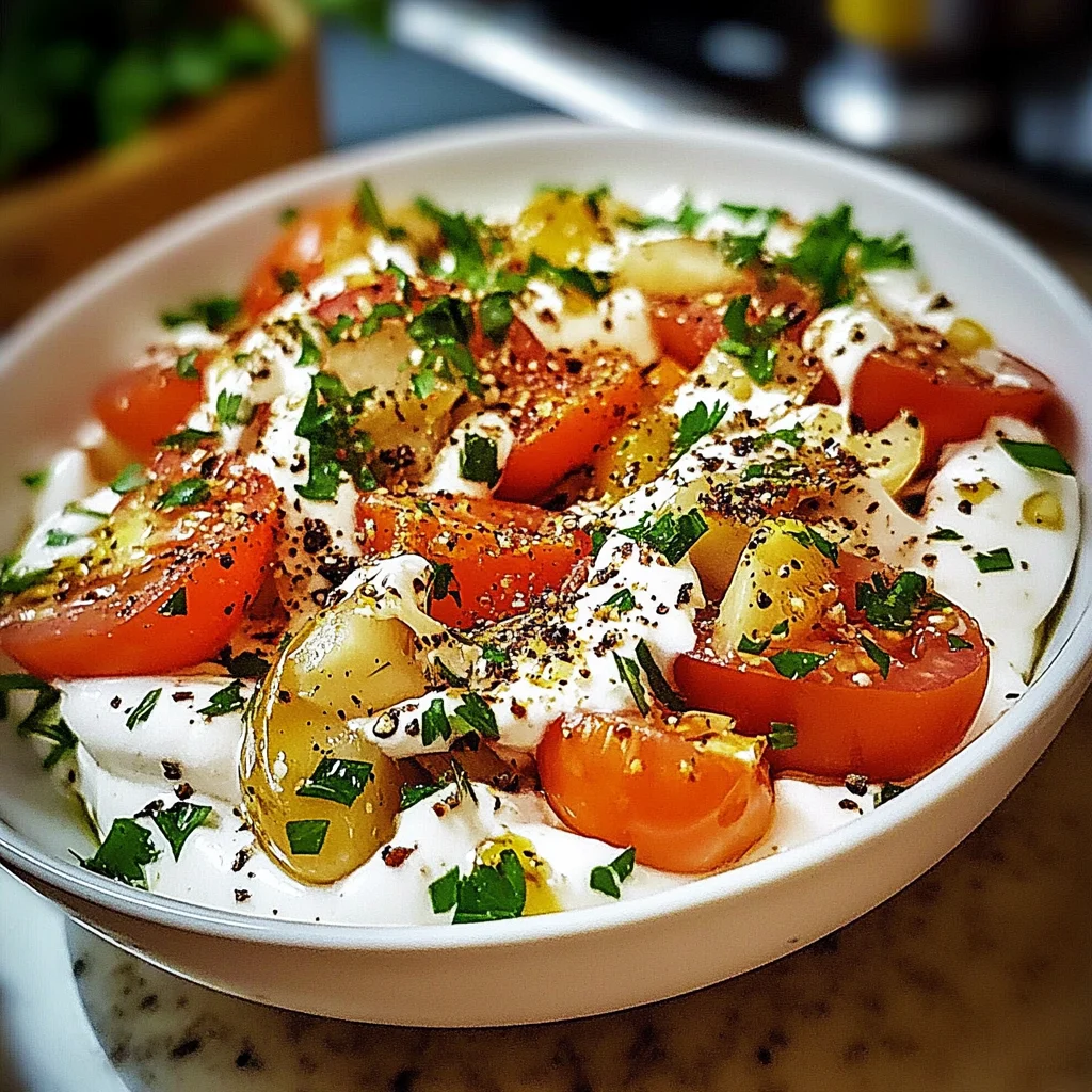 Creamy Tomato Garlic Salad: A Delicious Twist Awaits