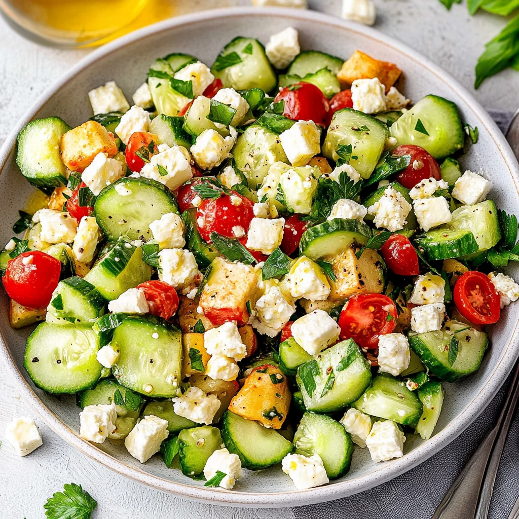 Cucumber Feta Salad Recipe: Refreshingly Crisp Delight
