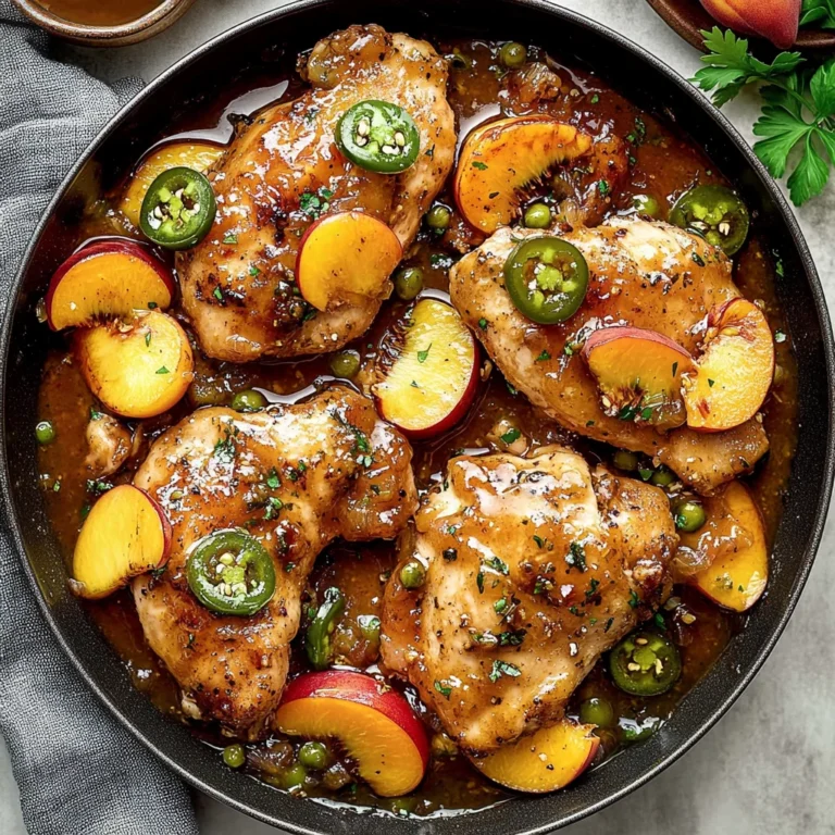 Jalapeño Peach Glazed Chicken Recipe: Sweet & Spicy Delight