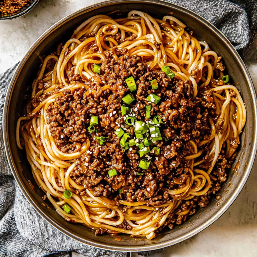 Mongolian Ground Beef Noodles: A Flavor Explosion