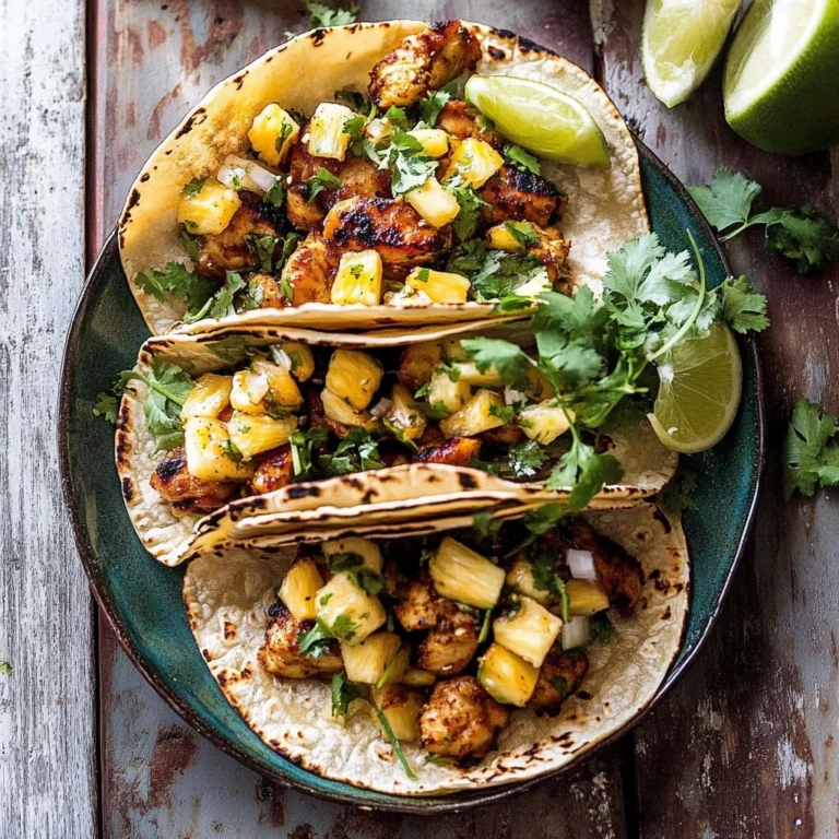 One Pan Chicken & Pineapple Tacos: Quick & Flavorful Delight