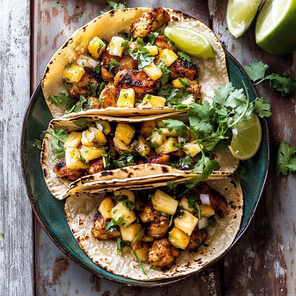 One Pan Chicken & Pineapple Tacos: Quick & Flavorful Delight