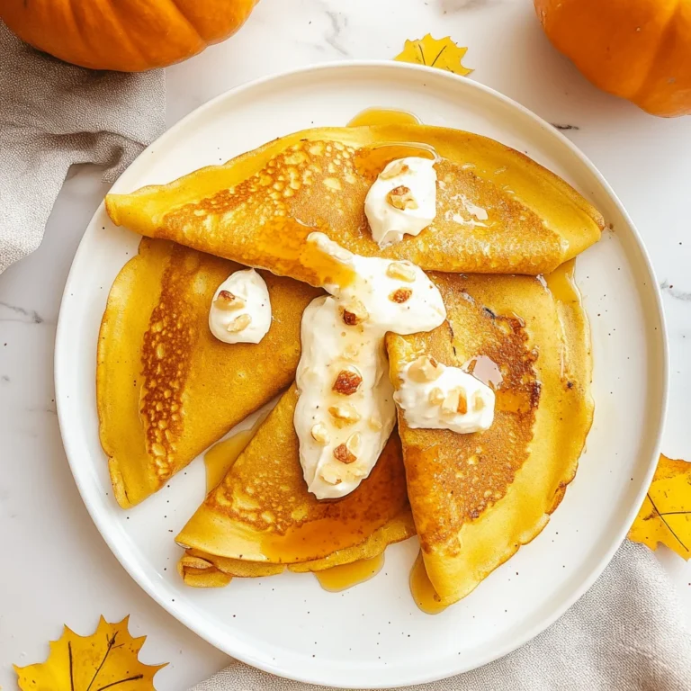 Pumpkin Crepes with Maple Cream Cheese Filling: Cozy Delight