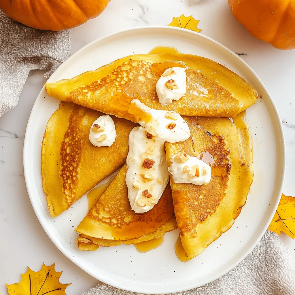 Pumpkin Crepes with Maple Cream Cheese Filling: Cozy Delight