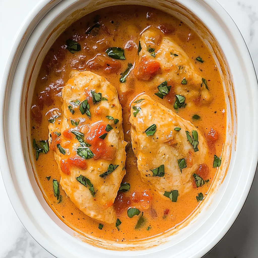 Slow Cooker Creamy Tomato Basil Chicken: Comforting Delight