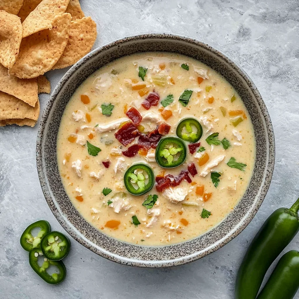 Spicy Jalapeño Popper Chicken Soup: Comforting & Bold