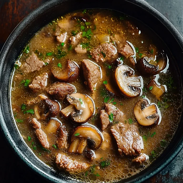 Steak and Ale Soup with Mushrooms: Cozy Comfort in a Bowl