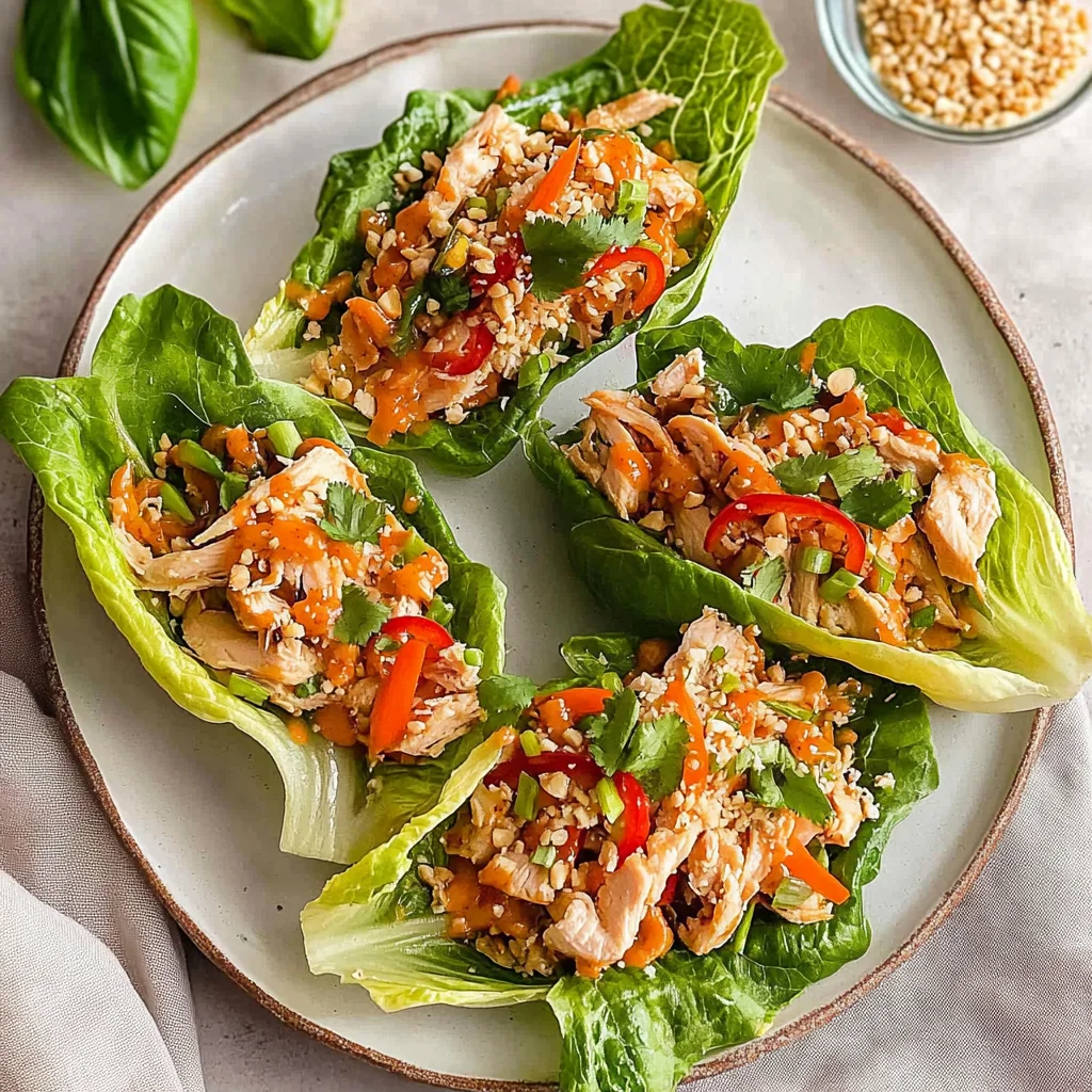 Thai Chicken Lettuce Wraps: Flavor-Packed Delight