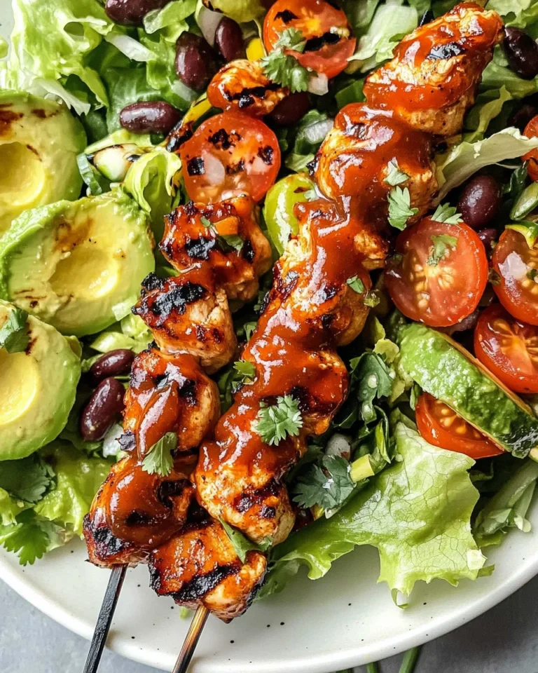 BBQ Chicken Skewer Salad