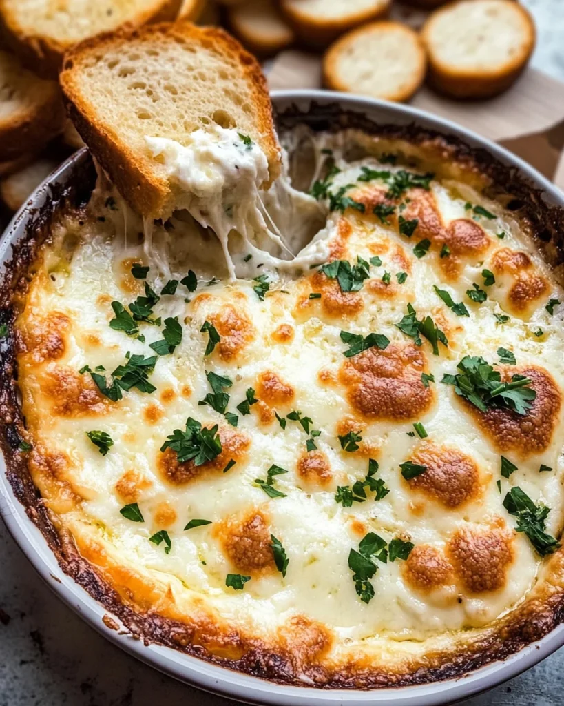 Baked Garlic Bread Dip: A Comforting, Cheesy Delight