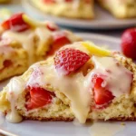 Bakery-Style Strawberry Lemon Cream Scones - Homefoodkitchen