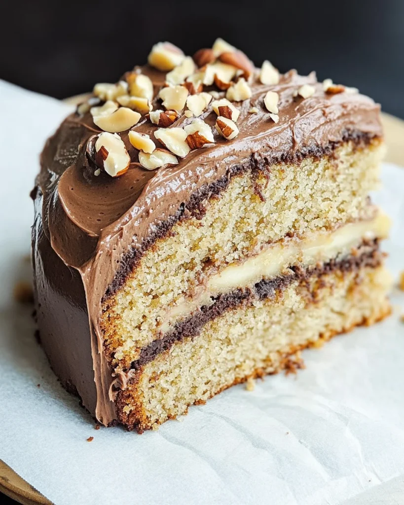 Banana Cake with Nutella Frosting