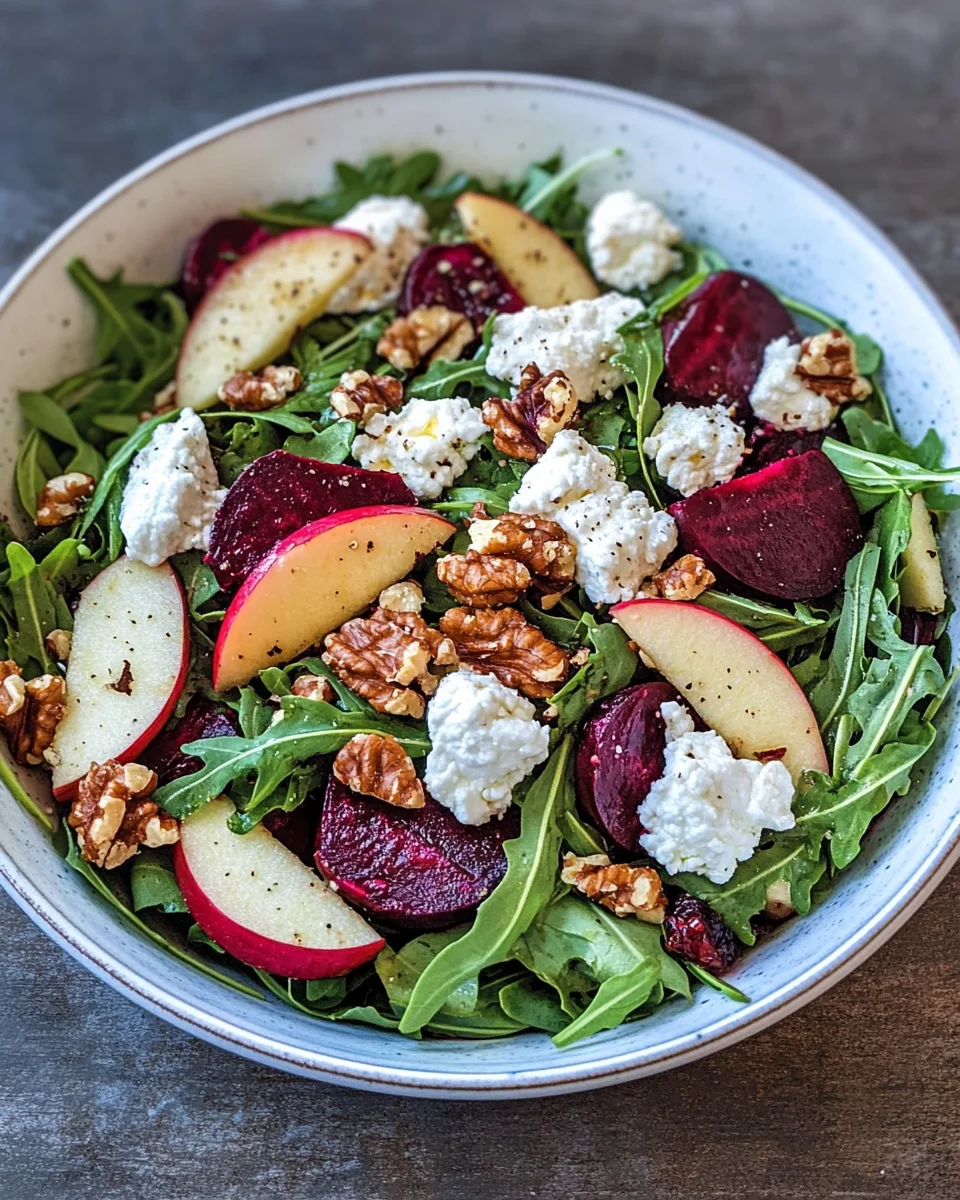 Beet and Goat Cheese Arugula Salad