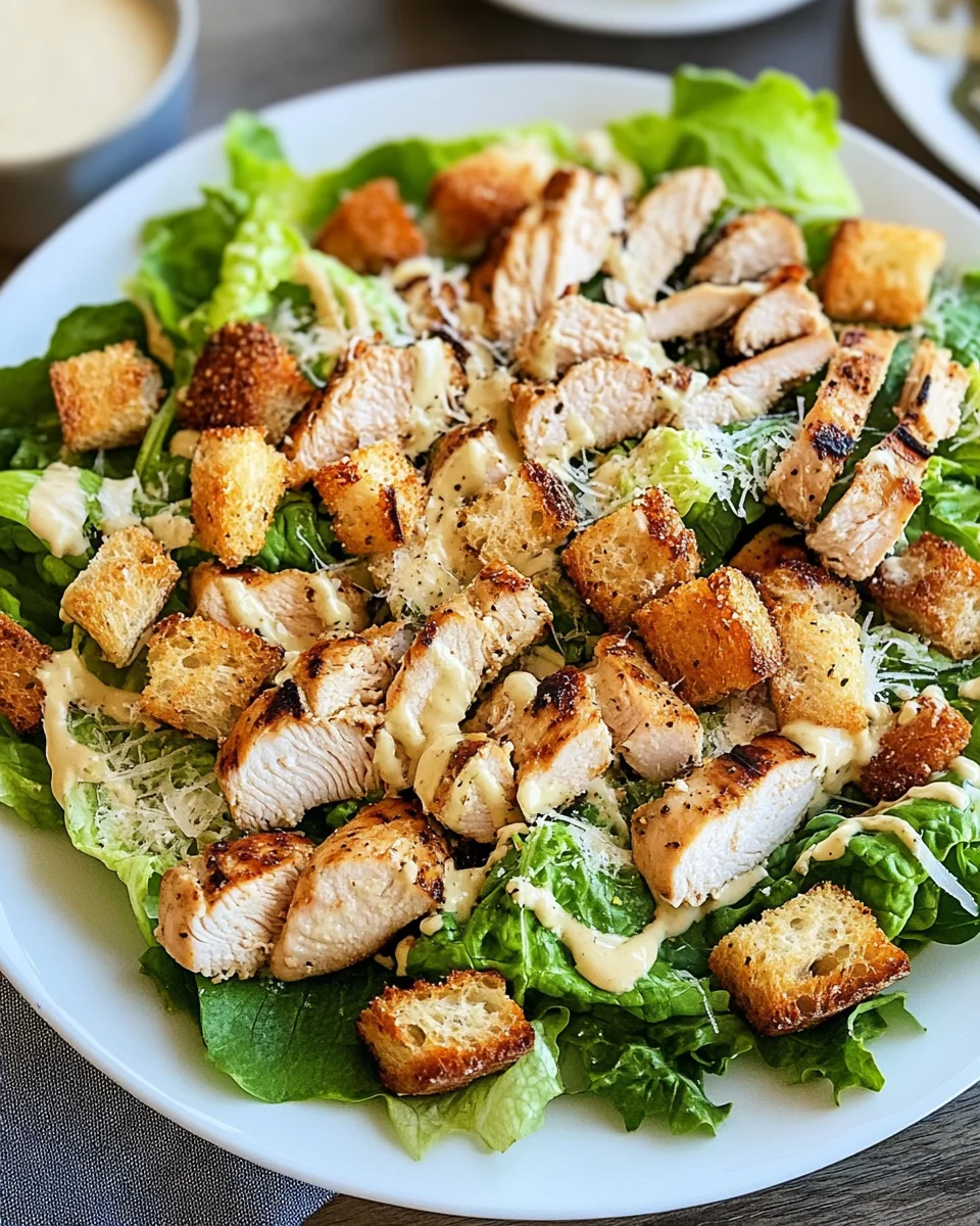 Best Chicken Caesar Salad with Homemade Croutons
