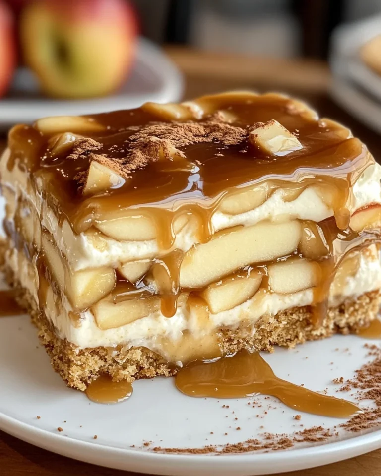 Caramel Apple Eclair Cake