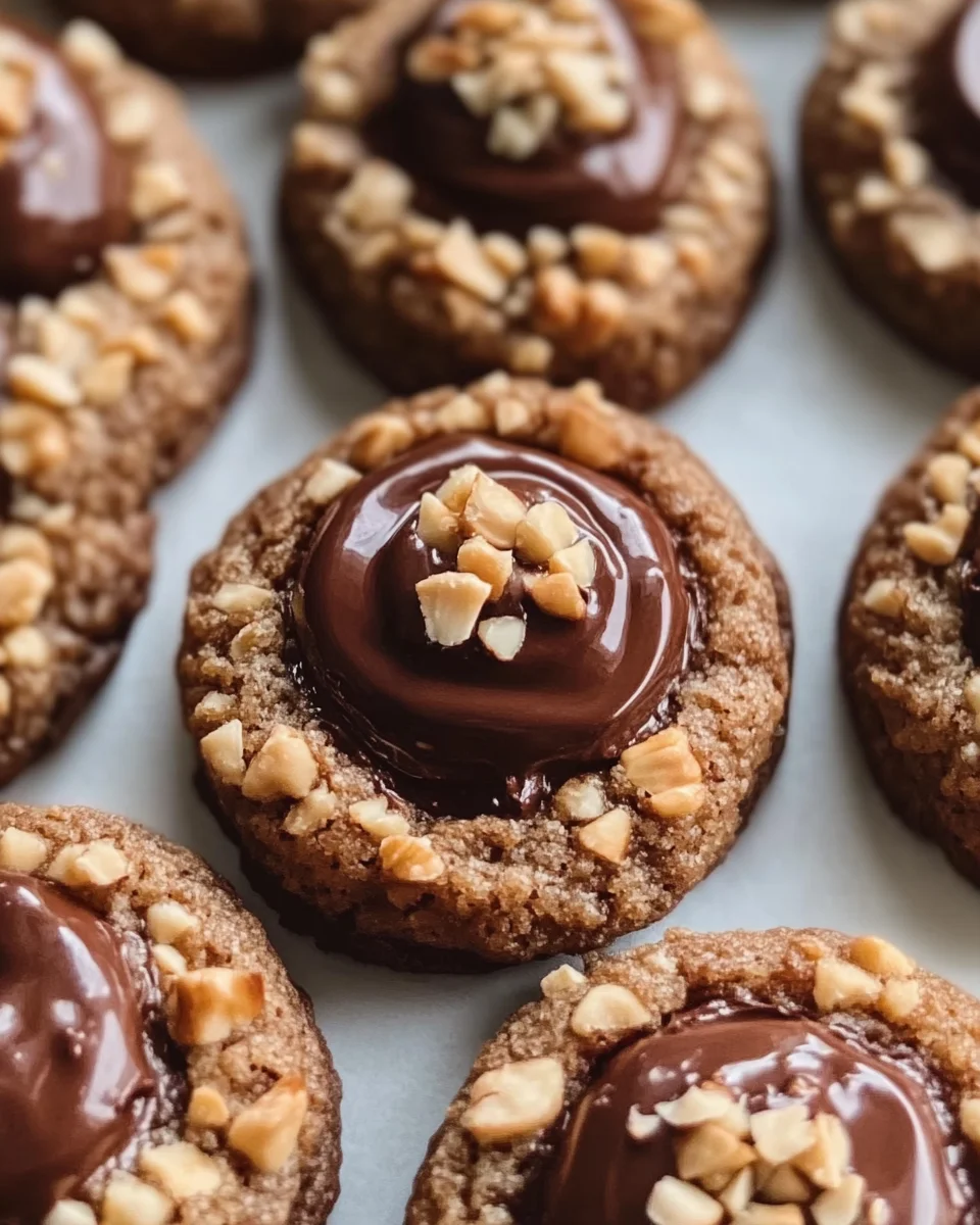 Chocolate Hazelnut Thumbprint Cookies Recipe