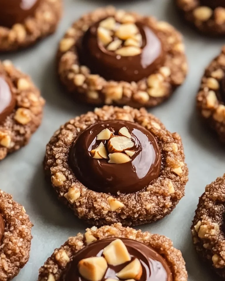Chocolate Hazelnut Thumbprint Cookies Recipe