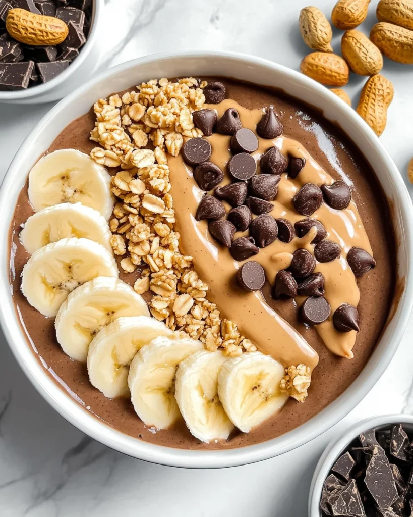 Chocolate Peanut Butter Smoothie Bowl