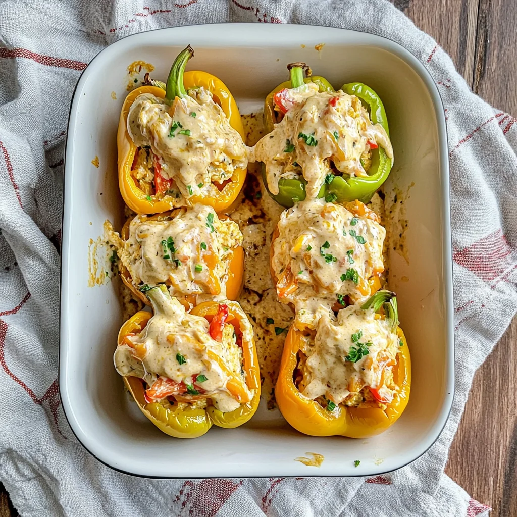 Creamy Chicken Stuffed Peppers: A Cozy Comfort Dish