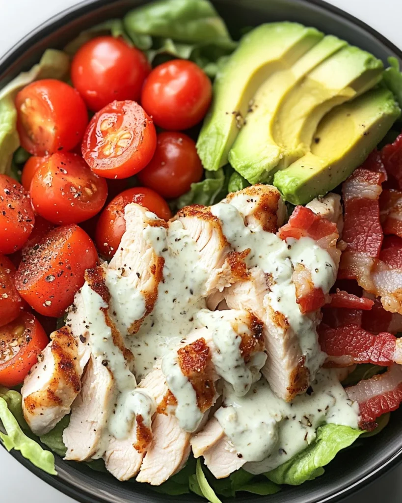 Creamy Ranch BLT Chicken Salad Bowl