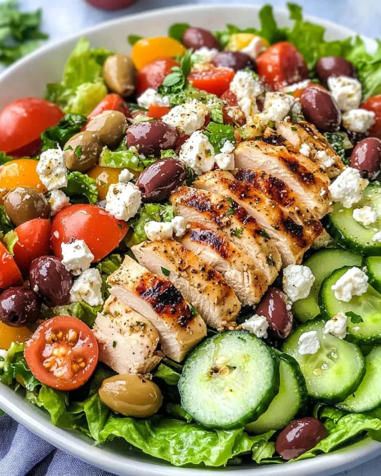 Easy Greek Salad with Chicken