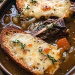 French Onion Short Rib Soup with Gruyère Toast